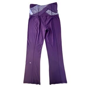 Lululemon Groove Pant III Flare Yoga Leggings Size 2 Deep Zin/Lilac/Miss Mosaic